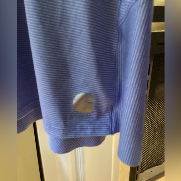 EUC Carhartt Force stripe blue hoodie size M - Picture 2 of 8